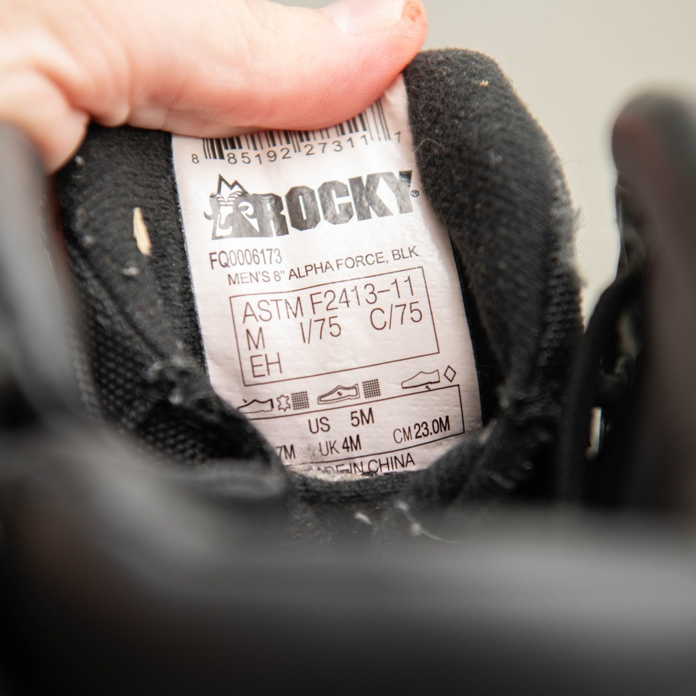 Rocky Alpha Force Waterproof Tactical‎ Boots Black Size M5/W6.5 Utility Law Duty - Picture 4 of 6
